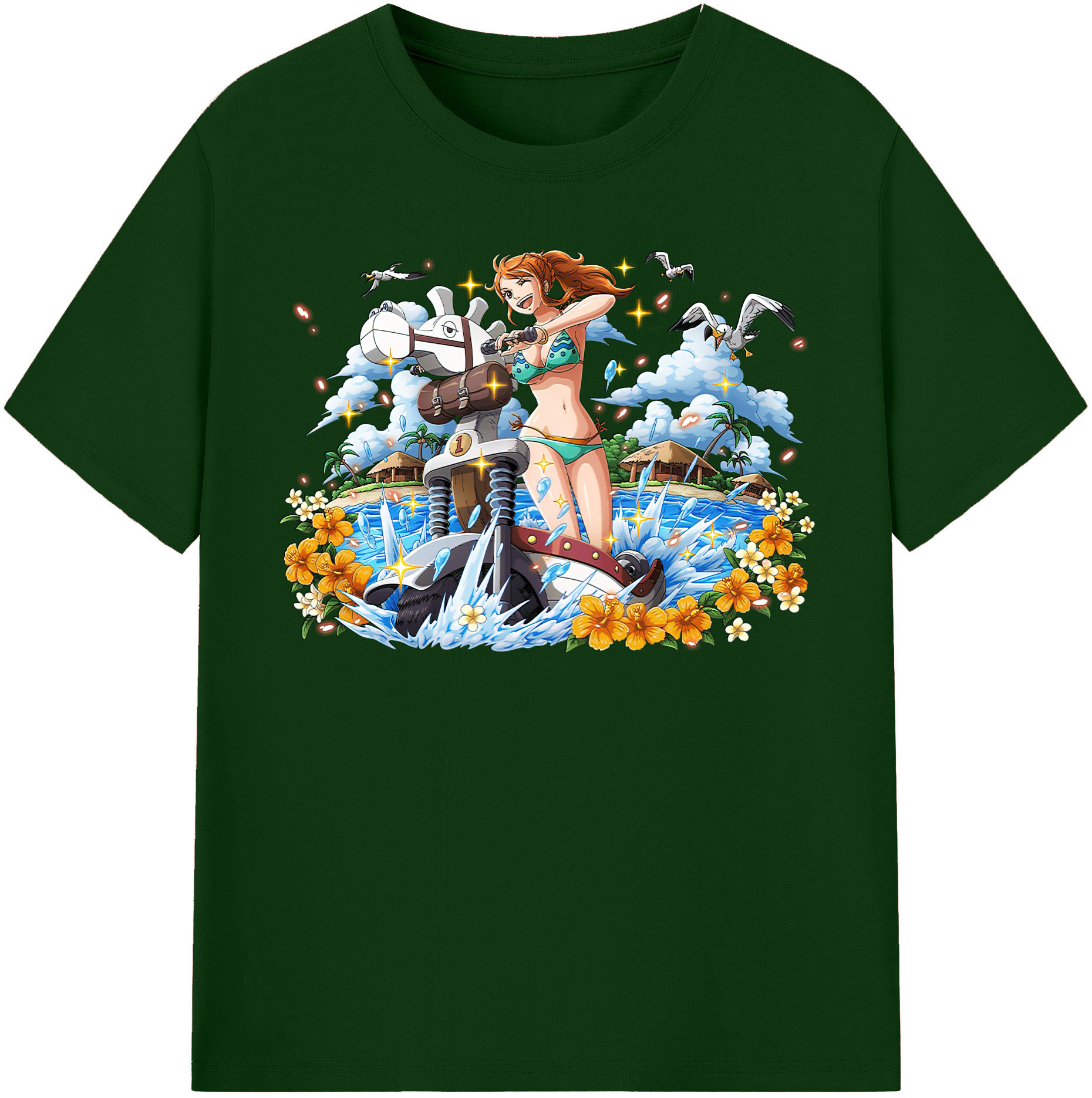 ワンピース ナミ ONE PIECE Nami 綿100％半袖Tシャツ（フロントプリント）